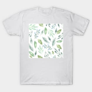 Azalea Greenery | Watercolor | Patterns T-Shirt